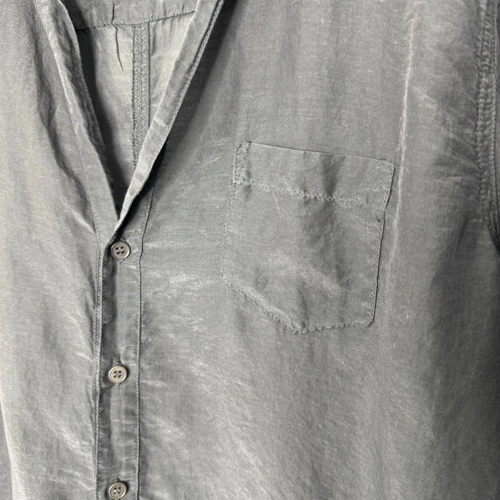 CP Shades Cotton/Silk Button Front Top - Picture 3 of 10